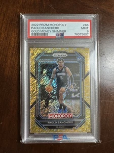 2022 Panini Prizm Monopoly Paolo Banchero Gold Money Shimmer Prizm PSA 9 #/500 - Picture 1 of 1