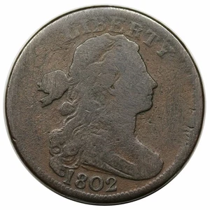 1802 Draped Bust Large Cent, No Stems, S-241 - Picture 1 of 2
