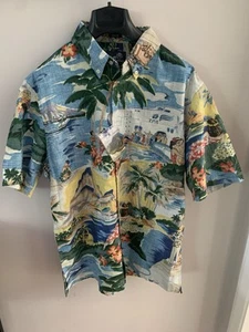 Reyn Spooner men's hawaiian shirt transpacific 40's medium - Picture 1 of 4