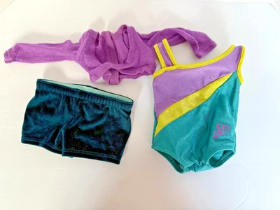Conjunto de traje de armario de práctica American Girl McKenna de leotardo para gimnasia Foto 1 de 4