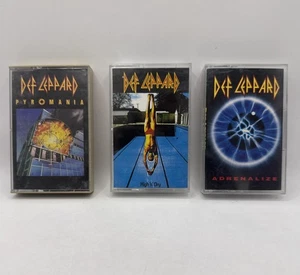 DEF LEPPARD 3 Cassette Lot HAIR METAL Pyromania High N Dry Adrenalize Hard Rock - Picture 1 of 17