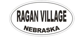 Ragan Village Nebraska Autoaufkleber oder Helmaufkleber D7017 oval - Bild 1 von 1