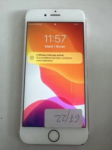 Téléphone Iphone 6 S Rose Bon État s’allume pour pièces pas réclamation - Photo 1/2