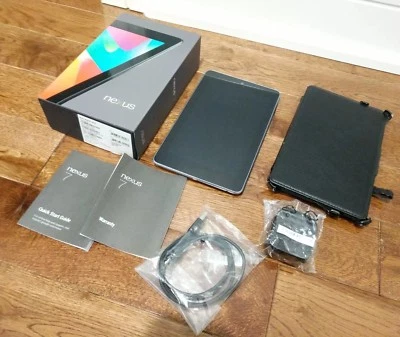 ASUS Google Nexus 7 2012 32GB with leather magnetic case & original box - Image 1 of 4