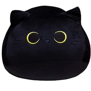 10'' Cute Black Cat Plush Toys Soft Cat Pillow Squishy Plushies Cat Stuffed A... - Picture 1 of 8