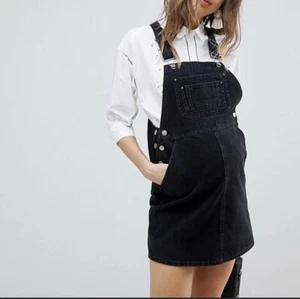 ASOS Damen-Latzhose Umstandsjeansrock schwarze Waschung Größe US0/UK4 - Bild 1 von 13