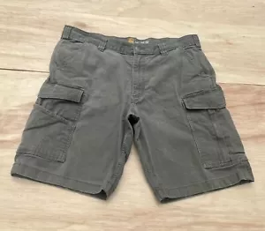CARHARTT Pantaloncini Cargo Relaxed Fit Robusti Tela Flex Uomo Verde TAGLIA 36" - Foto 1 di 6