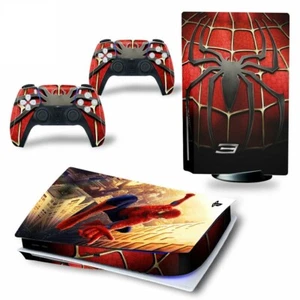 SPIDERMAN PS5 Vinyl Skin Sticker for Console & Controllers Playstation 5 Disc Ed - Picture 1 of 1