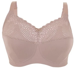 NEW Glamorise 42C Pretty & Supportive! COMFORT LIFT Full-Figure Bra Taupe NEW - Picture 1 of 24