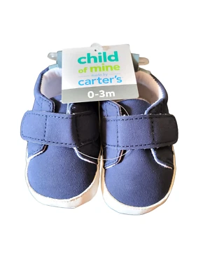 Zapatillas Child Of Mine By Carter's Bebé Niña Corazón Gancho/Bucle - Nuevas - Talla 0-3m Foto 1 de 2