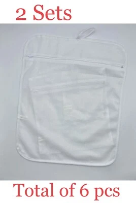 2 conjuntos de 3 peças sacos de malha para roupa íntima para meias, delicados, máquina de lavar roupa íntima - Imagem 1 de 4