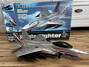 ERTL VINTAGE 1986 DIE CAST & Plastic F-15 EAGLE Fighter #3390 HUGE 20” With Box - Picture 1 of 9