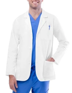 Adar Men Woman Doctor Nurse Scrub Uniform V-Cut Medical Consultation Lab Coat - Picture 1 of 1