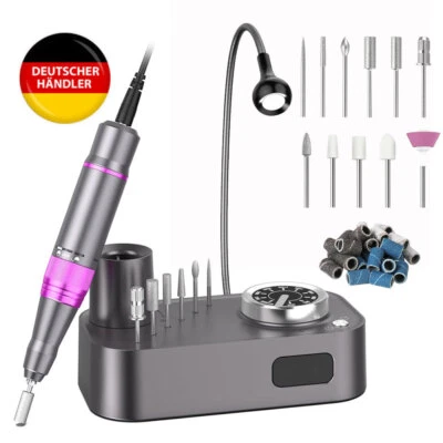Elektrische Nagelfräser 35000 U/min Nagelfeile Maniküre Profi Pediküre Set Bits - Bild 1 von 4