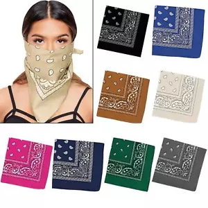 Damas Paisley Bandana Prendas para la cabeza/Banda para el cabello Mujeres Bufanda Cuello Muñeca Envoltura Banda Lote - Imagen 1 de 87