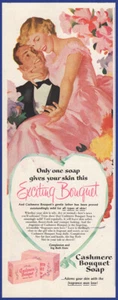 Vintage 1951 CASHMERE BOUQUET Beauty Soap Bathroom Ephemera 1950's Print Ad - Picture 1 of 1