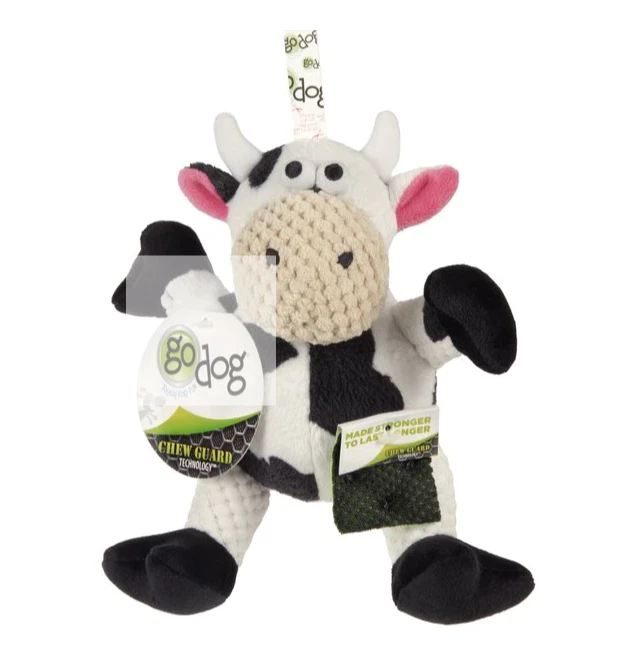 Worldwise 73556-98997-024 goDog Checkers Skinny Cow with Chew Guard Technology