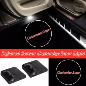 2Pcs Infrared Sensor Customized LED Car Door Welcome Projector Shadow Light - Picture 1 of 12