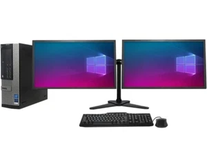 Dell OptiPlex PC - Complete set With 2x22 inch Monitors - Windows 10 64-Bit - Picture 1 of 6