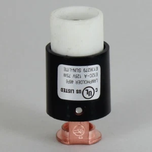 1 3/4" E12 Damp Location Porcelain Candelabra Lamp Socket With Hickey New 30905G - Picture 1 of 4