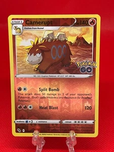 Pokémon TCG Camerupt 014/078 Pokemon GO Reverse Holo Card English 2022 NM - Picture 1 of 2