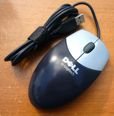 Mouse óptico USB DELL by Logitech de colección M-UR69 GRIS OSCURO - EN MUY BUEN ESTADO Foto 1 de 4