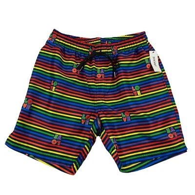 Bañador 2(X)ist Para Hombres Catalina 16" Pride Love Rayas Arco Iris Multicolor L Foto 1 de 4