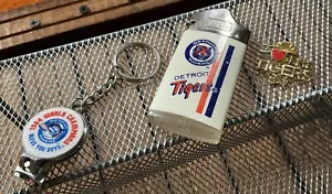 Vtg Detroit Tigers 3 - 1984 Bless You Boys Nail clippers Keychain & Pin, Lighter - Picture 1 of 5