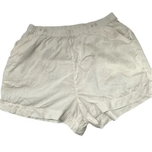 J. Crew Damen elfenbein 100 % Leinen Pull-On Shorts mit Taschen Größe 1X GUC - Bild 1 von 8