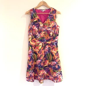 Rockman Size 12 Fit and Flare V-Neck Sleeveless Dress Free Postage - Picture 1 of 6