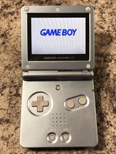 Nintendo Game Boy Advance GBA SP Pearl Blue AGS 101 New Battery and Works Great!