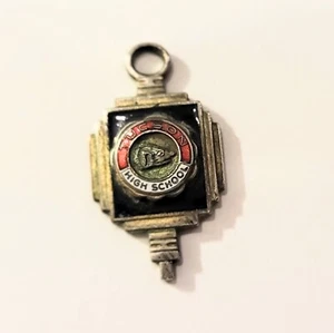 Vintage Tucson High School vergoldet Emaille Charm / Anhänger H.S. - Bild 1 von 2