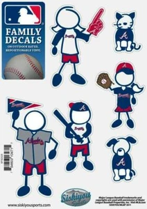 Atlanta Braves Outdoor Rated Vinyl Family Decals MLB Licensed Baseball - Picture 1 of 3