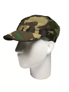 Us Marine Style Cap - Woodland - Army & Military - Picture 1 of 3
