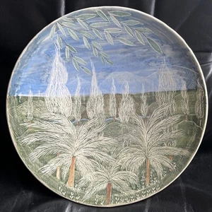 Exceptionnel plat vintage Tapis Vert, signé Faucigny-Lucinge - Afbeelding 1 van 9