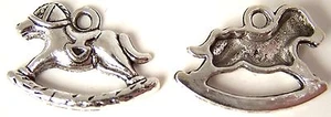 Dijes de peltre/caballo mecedor de plata tibetana sin plomo 24x16 mm 19-21 piezas ~SM1236~ - Imagen 1 de 1