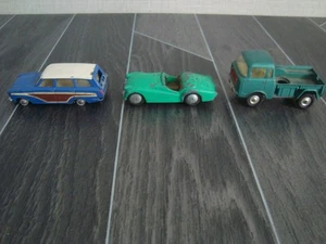 3 x Vintage Corgi Toys ( Triumph TR2 / Ford Cortina Estate / Jeep FC-150 ) - Picture 1 of 5