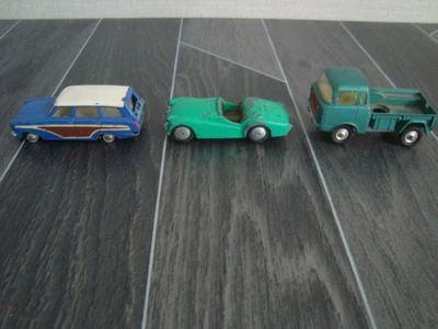 3 x Vintage Corgi Toys ( Triumph TR2 / Ford Cortina Estate / Jeep FC-150 ) - Image 1 of 4