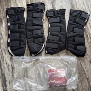 Botas de envío de caballos Milepost negras de neopreno forradas Sherpa cierre de gancho y bucle - Imagen 1 de 7