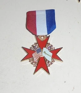 EE. UU. Desconocido Águila Bandera Patriota Amistad Paz Medalla Insignia Prendedor Oficial - Imagen 1 de 1