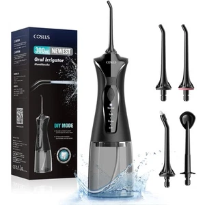 COSLUS Idropulsore Dentale Portatile 300ml Irrigatore Orale Senza Fili 4 - Foto 1 di 12