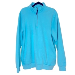 Charles River Apparel Crosswind Quarter Zip Sweatshirt Aqua Blue Women Large - Picture 1 of 8