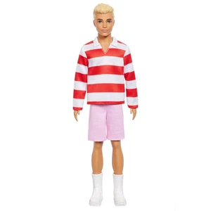 Barbie Fashionistas Ken Doll #241 in Red Striped Top & Pink Shorts Blonde Mattel - Picture 1 of 4