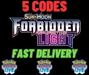 5 Forbidden Light Codes Booster Pokémon TCG LIVE - PTCGL - SENT FAST - Picture 1 of 1