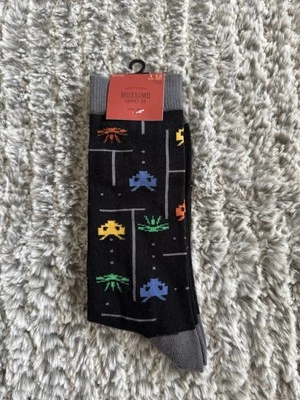 Calcetines Mossimo Crew Talla 8-12 Space Invaders Calcetines Foto 1 de 4