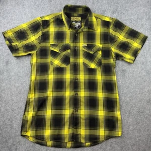 DIXXON Flannel Co Shirt Moon Eyes Herren Kurzarm Hemd mit Knopfleiste Gelb Med - Bild 1 von 14