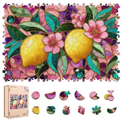 Wooden Puzzles for Adults, Stained Glass Puzzles 502 Pieces, Unique Shaped Le... - Image 1 of 4