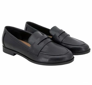 Kensie Ladies' US 8.5 Penny Loafer Slip-on Padded Shoes Black EUR38.5 NEW wt BOX - Picture 1 of 8