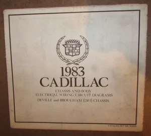 1983 Cadillac Deville Brougham DFI Chassis Body Electrical Wiring Color Diagrams - Picture 1 of 1