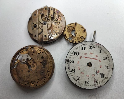 Pocket Watch lot - Main Plate - Platina For Parts and Spares Lot - Image 1 of 4